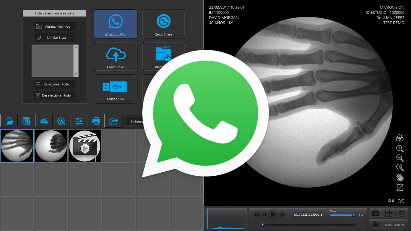 Comparte fácilmente por  WhatsApp en Microvision Software.